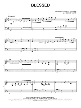 page one of Blessed (Piano Solo)