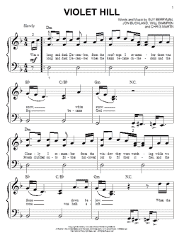 page one of Violet Hill (Big Note Piano)