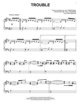 page one of Trouble (Piano Solo)