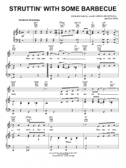 page one of Struttin' With Some Barbecue (Piano, Vocal & Guitar Chords (Right-Hand Melody))