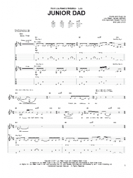 page one of Junior Dad (Guitar Tab)