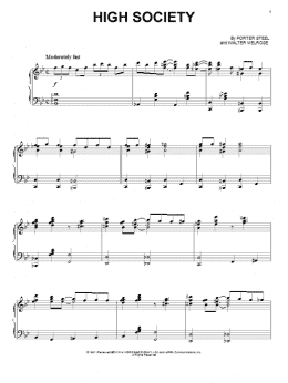 page one of High Society (Piano, Vocal & Guitar Chords (Right-Hand Melody))