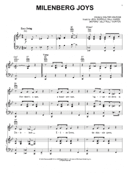 page one of Milenberg Joys (Piano, Vocal & Guitar Chords (Right-Hand Melody))
