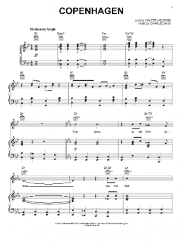 page one of Copenhagen (Piano, Vocal & Guitar Chords (Right-Hand Melody))
