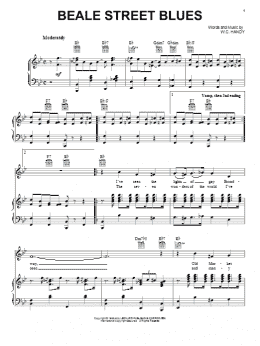 page one of Beale Street Blues (Piano, Vocal & Guitar Chords (Right-Hand Melody))