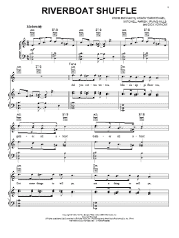 page one of Riverboat Shuffle (Piano, Vocal & Guitar Chords (Right-Hand Melody))
