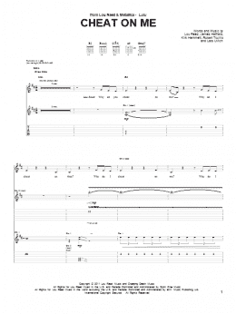 page one of Cheat On Me (Guitar Tab)