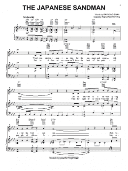 page one of The Japanese Sandman (Piano, Vocal & Guitar Chords (Right-Hand Melody))
