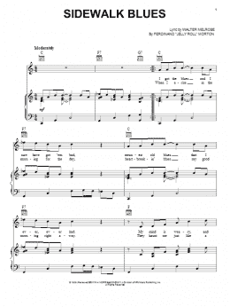 page one of Sidewalk Blues (Piano, Vocal & Guitar Chords (Right-Hand Melody))