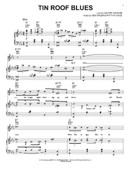 page one of Tin Roof Blues (Piano, Vocal & Guitar Chords (Right-Hand Melody))