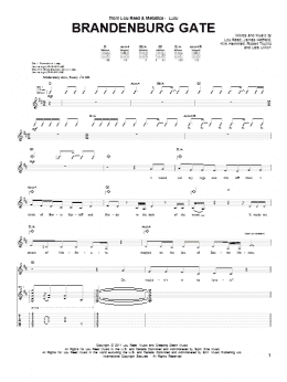 page one of Brandenburg Gate (Guitar Tab)
