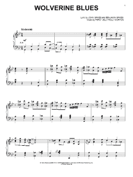 page one of Wolverine Blues (Piano, Vocal & Guitar Chords (Right-Hand Melody))
