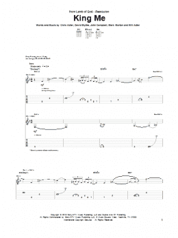 page one of King Me (Guitar Tab)