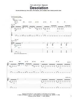page one of Desolation (Guitar Tab)