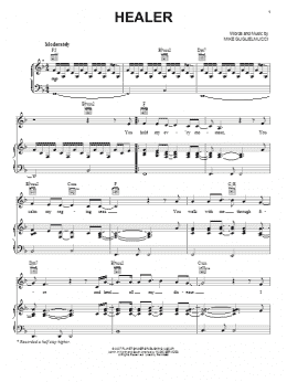 page one of Healer (Piano, Vocal & Guitar Chords (Right-Hand Melody))