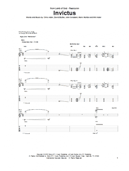 page one of Invictus (Guitar Tab)