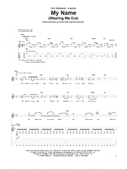 page one of My Name (Wearing Me Out) (Guitar Tab)