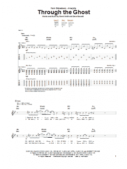 page one of Through The Ghost (Guitar Tab)