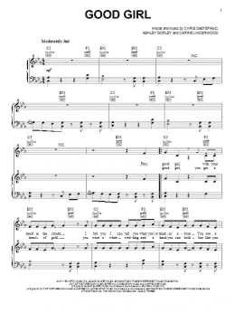page one of Good Girl (Piano, Vocal & Guitar Chords (Right-Hand Melody))