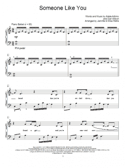 page one of Someone Like You (Educational Piano)