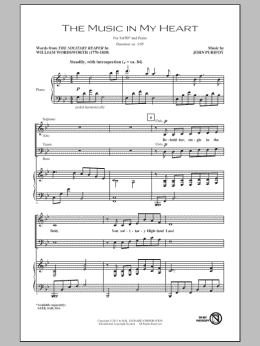 page one of The Music In My Heart (SATB Choir)