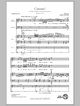 page one of Cantate! (TTBB Choir)