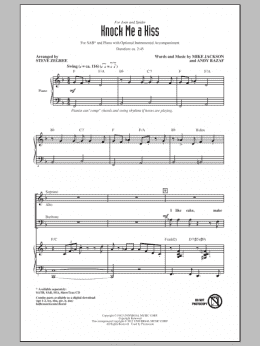 page one of Knock Me A Kiss (SAB Choir)