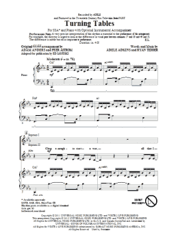 page one of Turning Tables (SSA Choir)