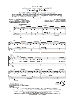 page one of Turning Tables (SATB Choir)
