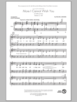 page one of More I Cannot Wish You (SATB Choir)