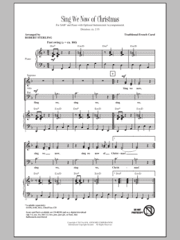 page one of Sing We Now Of Christmas (SAB Choir)