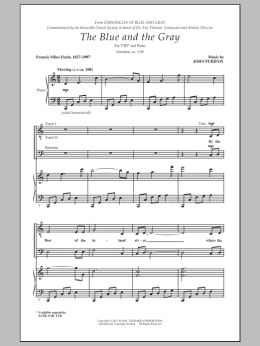 page one of The Blue And The Gray (TBB Choir)