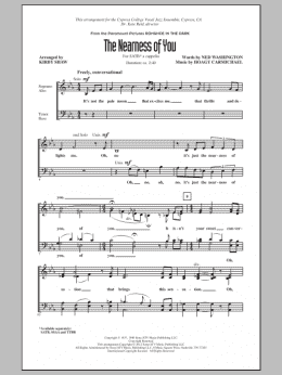 page one of The Nearness Of You (arr. Kirby Shaw) (SATB Choir)
