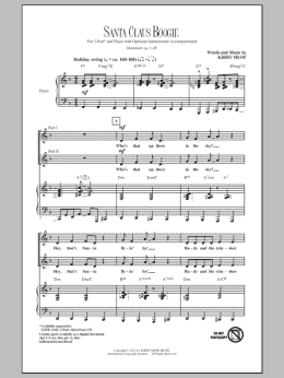 page one of Santa Claus Boogie (2-Part Choir)
