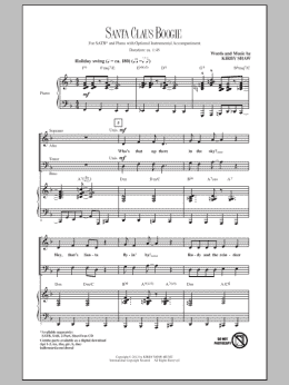 page one of Santa Claus Boogie (SATB Choir)