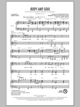 page one of Body And Soul (SSA Choir)