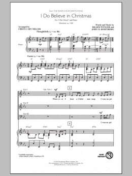 page one of I Do Believe In Christmas (3-Part Mixed Choir)