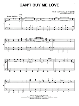 page one of Can't Buy Me Love (Piano Solo)