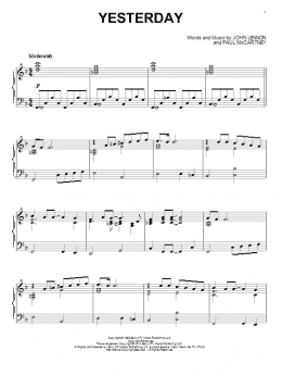 page one of Yesterday (Piano Solo)
