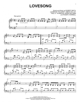 page one of Lovesong (Piano Solo)