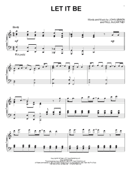 page one of Let It Be (Piano Solo)