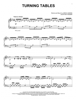 page one of Turning Tables (Piano Solo)