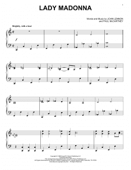 page one of Lady Madonna (Piano Solo)