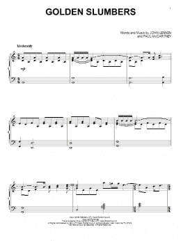 page one of Golden Slumbers (Piano Solo)