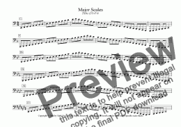 page one of Major/Minor Scales: Tuba (D1-F4)