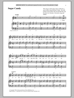 page one of Sugar Candy (Piano & Vocal)