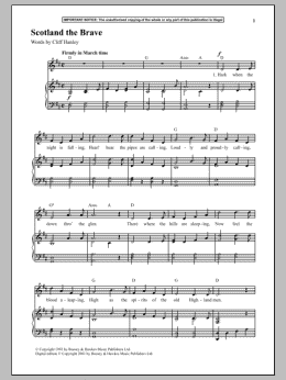 page one of Scotland The Brave (Piano & Vocal)
