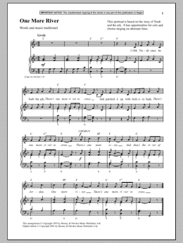page one of One More River (Piano & Vocal)