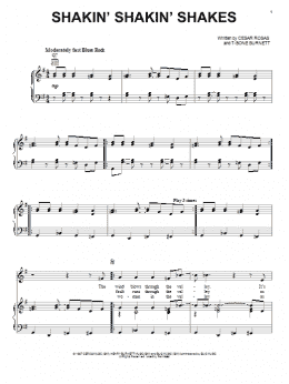 page one of Shakin' Shakin' Shakes (Piano, Vocal & Guitar Chords (Right-Hand Melody))