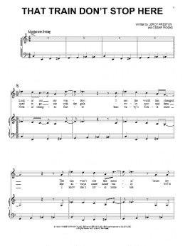 page one of That Train Don't Stop Here (Piano, Vocal & Guitar Chords (Right-Hand Melody))
